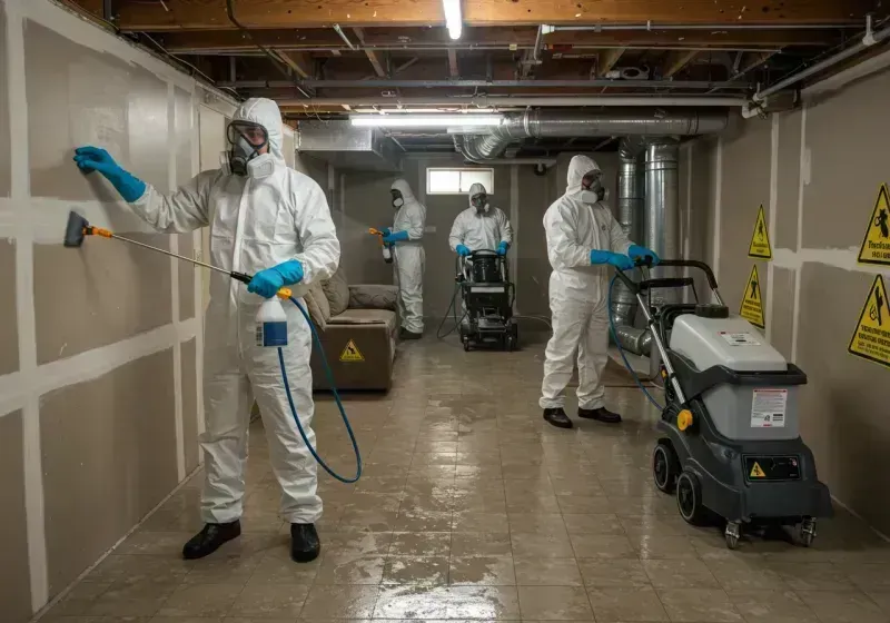 Basement Moisture Removal and Structural Drying process in Inez, KY